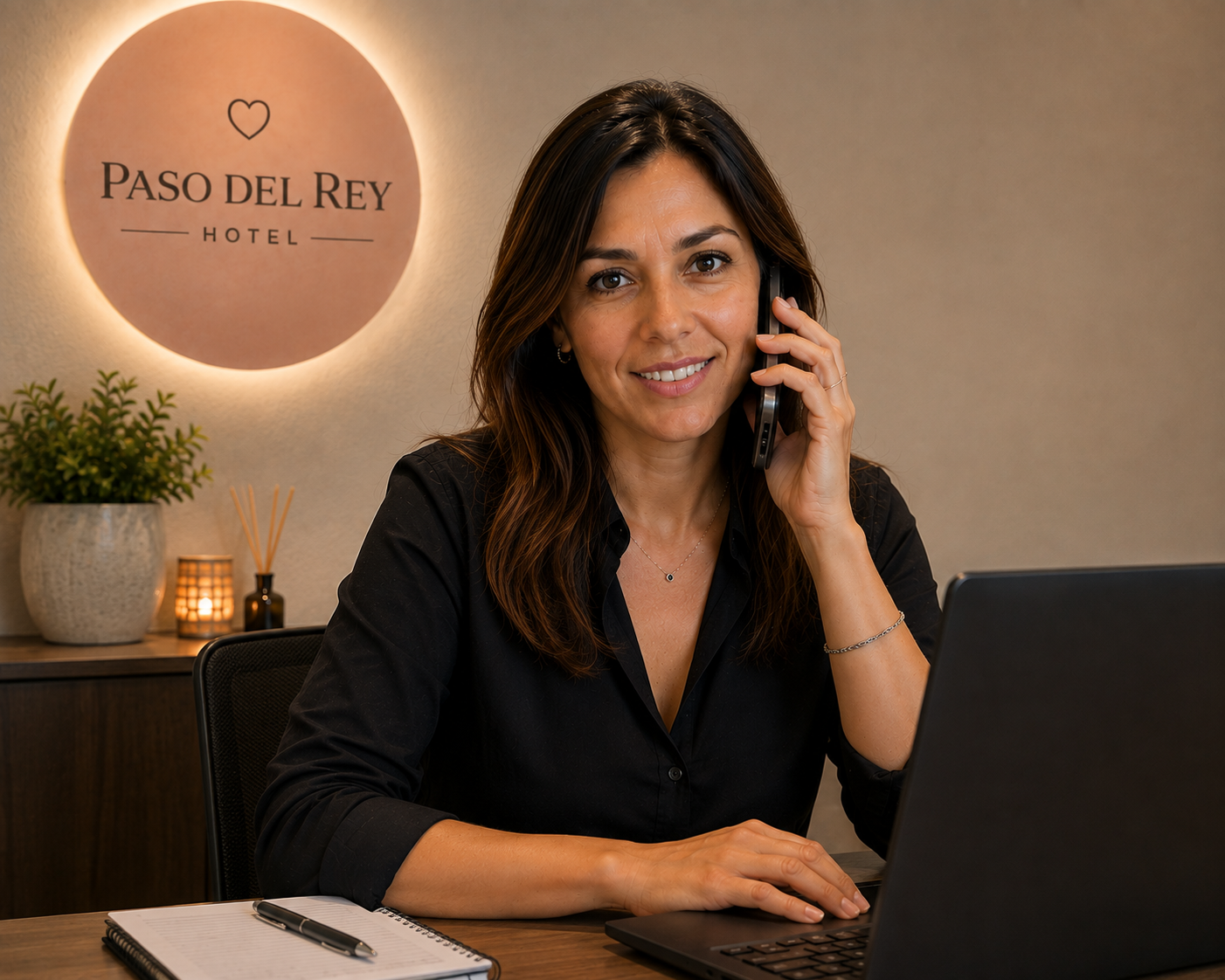 Telefonista que responde consultas por WhatsApp